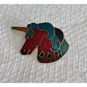 Cloisonne Unicorn Brooch/Pin